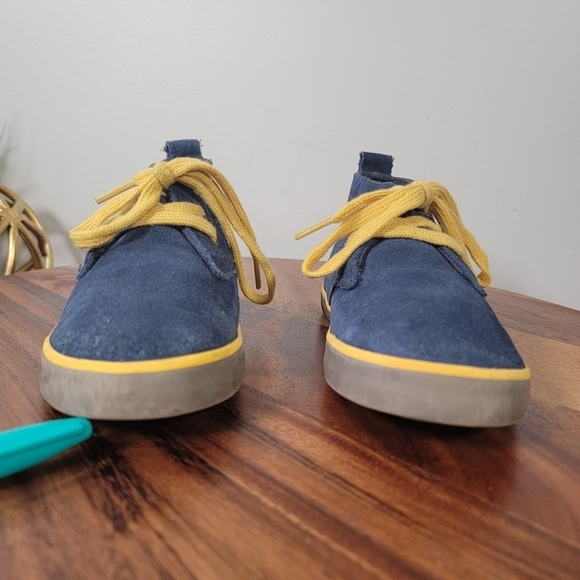 HANNAH ANDERSSON Nils Suede Chukka Boots Hybrid Boot/Sneaker Blue & Gold Size 13 - Picture 7 of 16